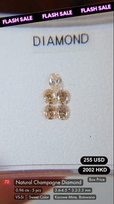 Natural Champagne Diamond Deal (0.96 cts)